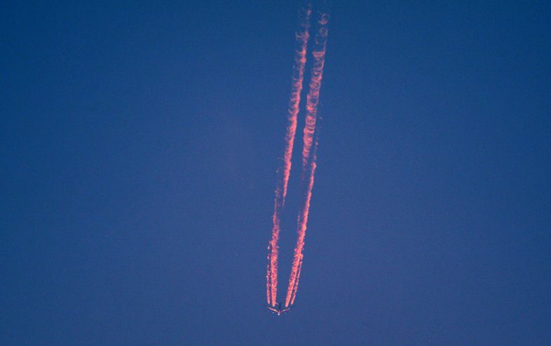 Purple contrail.
