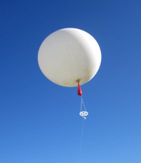 Radiosonde balloon.