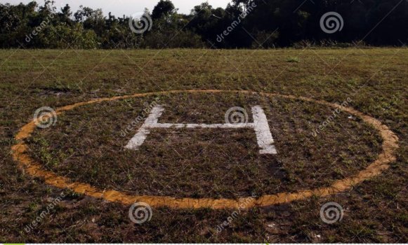 Helicopter landing spot.