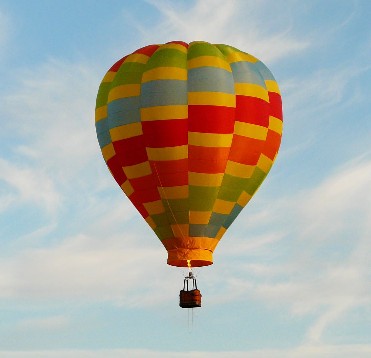 Hot air balloon.