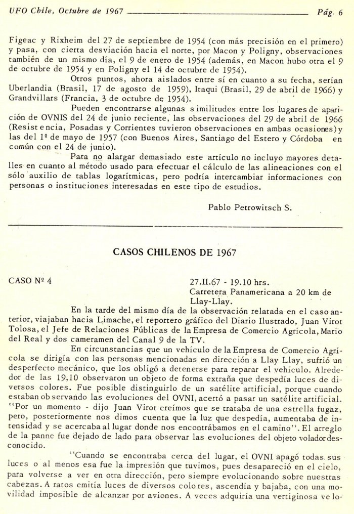 UFO Chile No. 2, page 6, October 1967