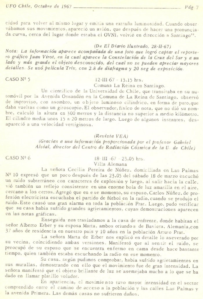 UFO Chile No. 2, page 7, October 1967