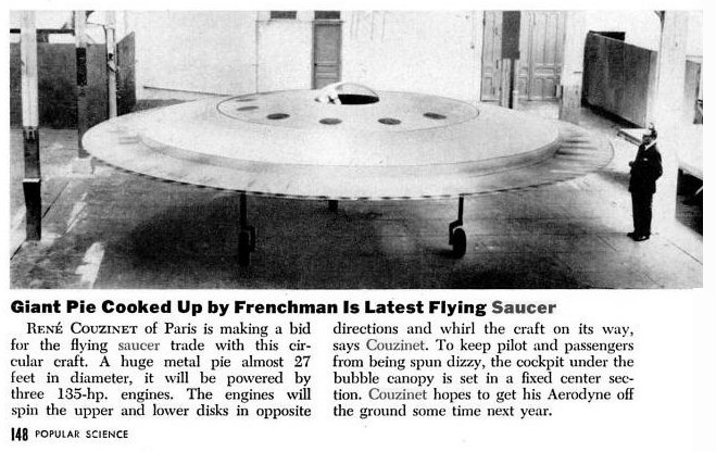 La soucoupe Couzinet dans Popular Science