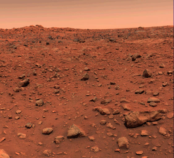 Mars Pathfinder, NASA colors.